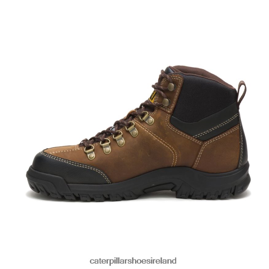 Caterpillar Threshold Waterproof Steel Toe Work Boot Men PL406211 Real Brown | Work Boots