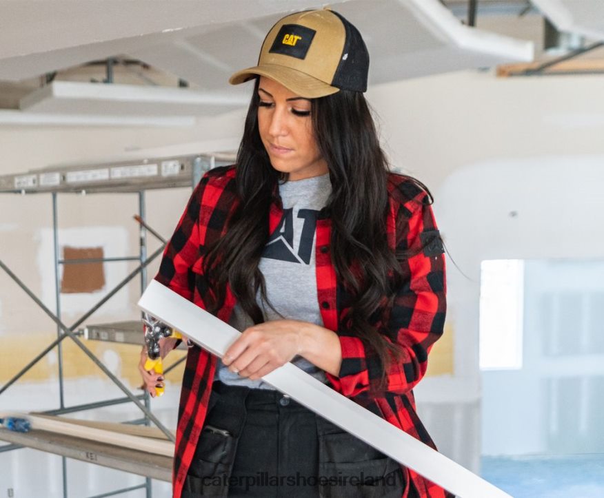 Caterpillar Buffalo Check Heavyweight Shirt Women PL4062318 Red | Tops & Outerwear