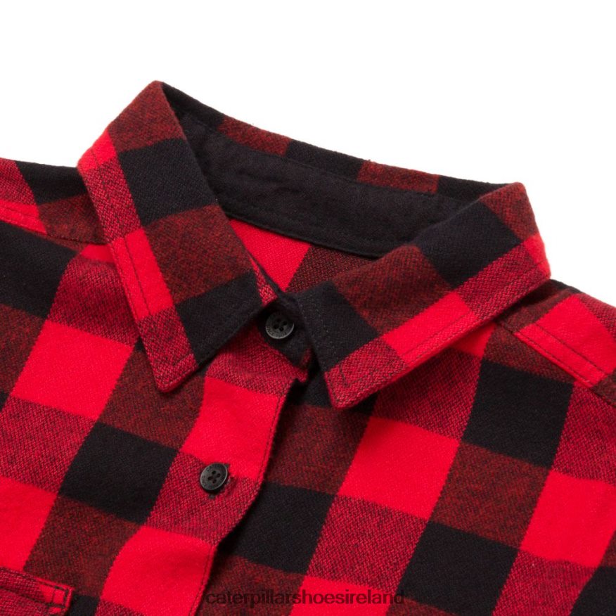Caterpillar Buffalo Check Heavyweight Shirt Women PL4062318 Red | Tops & Outerwear