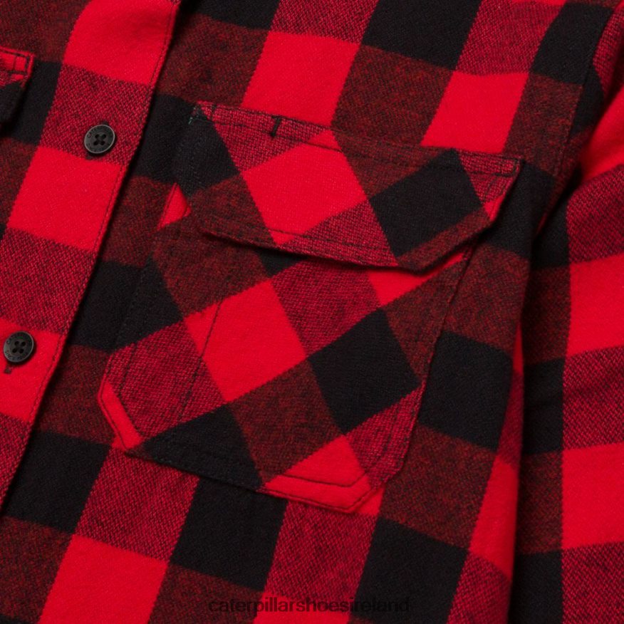 Caterpillar Buffalo Check Heavyweight Shirt Women PL4062318 Red | Tops & Outerwear