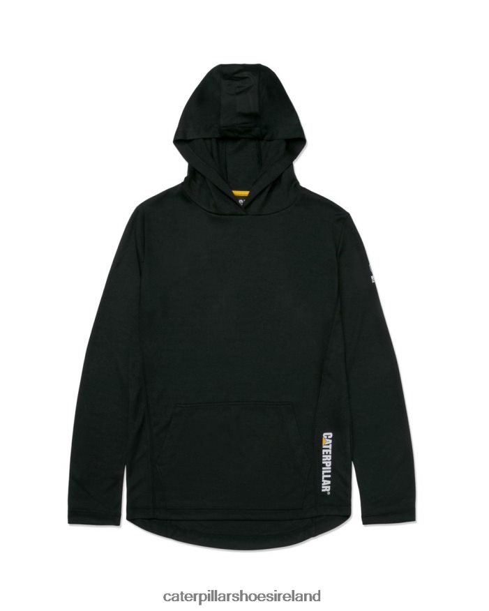 Caterpillar Coolmax Lightweight Pullover Hoodie Women PL4062323 Black | Tops & Outerwear