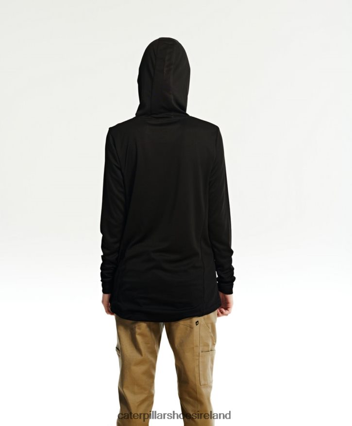 Caterpillar Coolmax Lightweight Pullover Hoodie Women PL4062323 Black | Tops & Outerwear