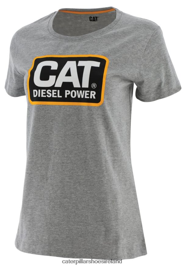 Caterpillar Diesel Power Tee Women PL4062313 Grey | Tops & Outerwear