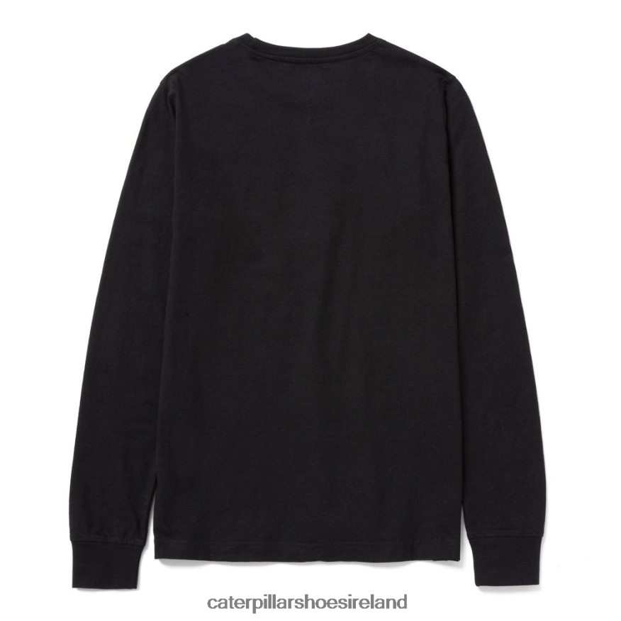 Caterpillar Trademark Banner Long Sleeve Tee Women PL4062319 Black | Tops & Outerwear
