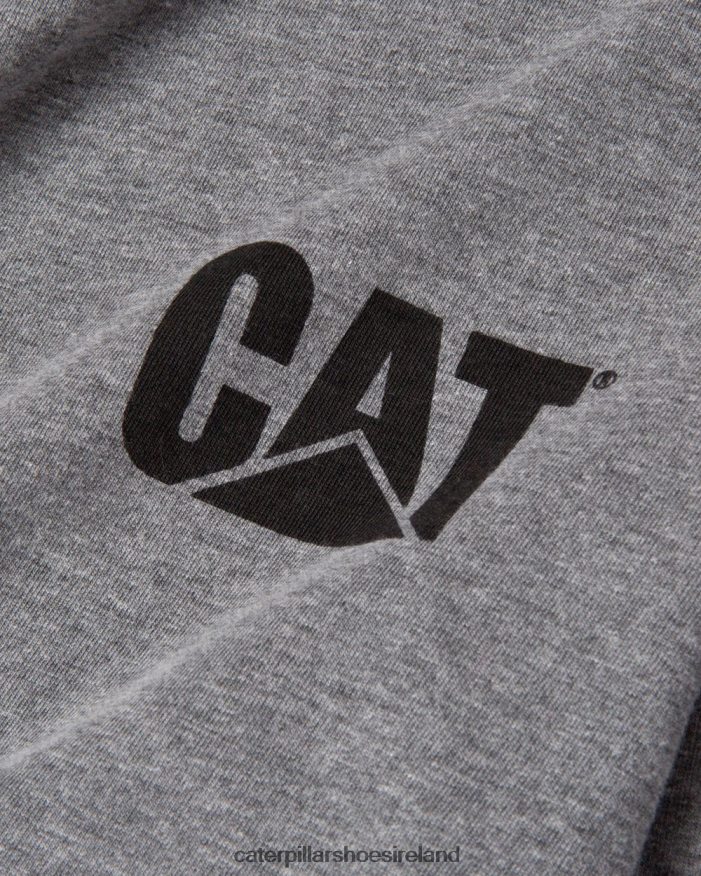 Caterpillar Trademark Banner Long Sleeve Tee Women PL4062320 Dark Heather Grey | Tops & Outerwear