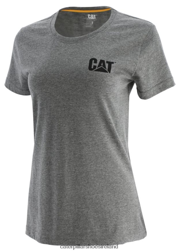 Caterpillar Trademark Tee Women PL4062310 Grey | Tops & Outerwear