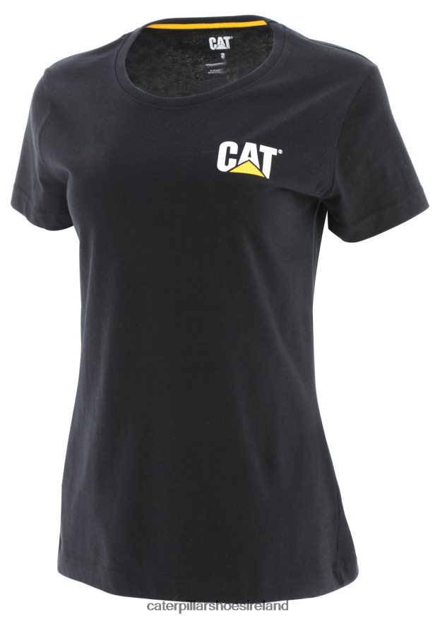 Caterpillar Trademark Tee Women PL4062311 Black | Tops & Outerwear