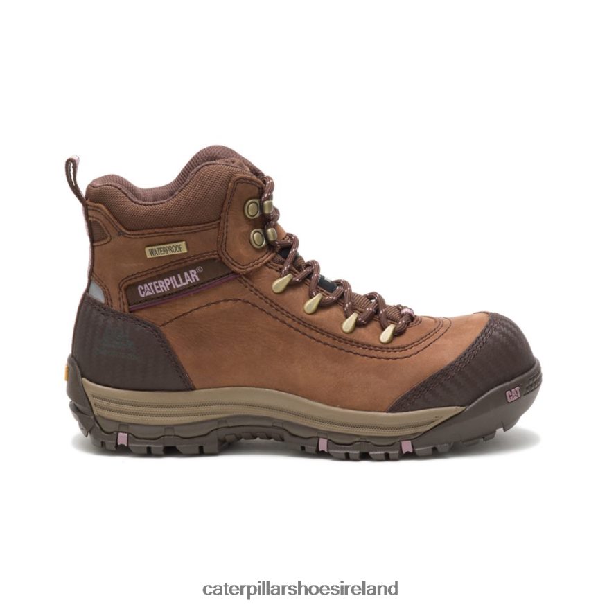Caterpillar Ally Waterproof Composite Toe Work Boot Women PL4062282 Brown | Work Boots
