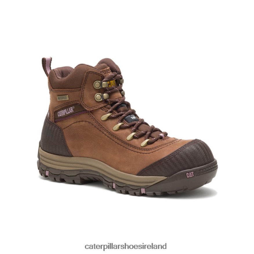Caterpillar Ally Waterproof Composite Toe Work Boot Women PL4062282 Brown | Work Boots